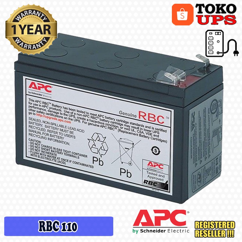 APC RBC110 Baterai UPS APC BX625CI-MS BX650LI-MS BX800LI-MS BR550GI