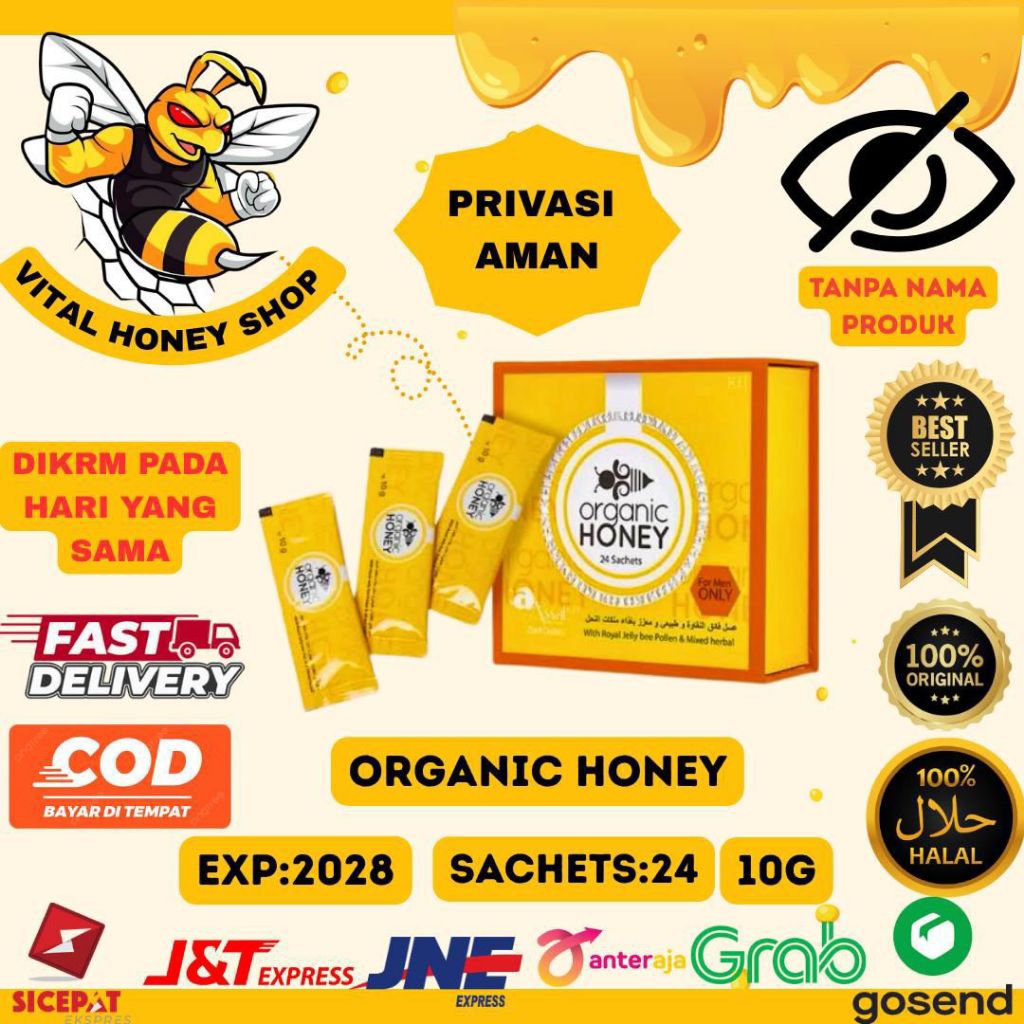 

Organic Royal Honey Vip Ori 1 Box: Sachets 24 EXP2028