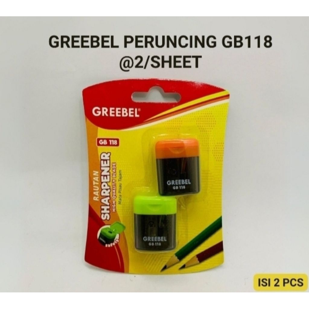 

Peruncing Greebel Rautan Pensil isi 2 pcs