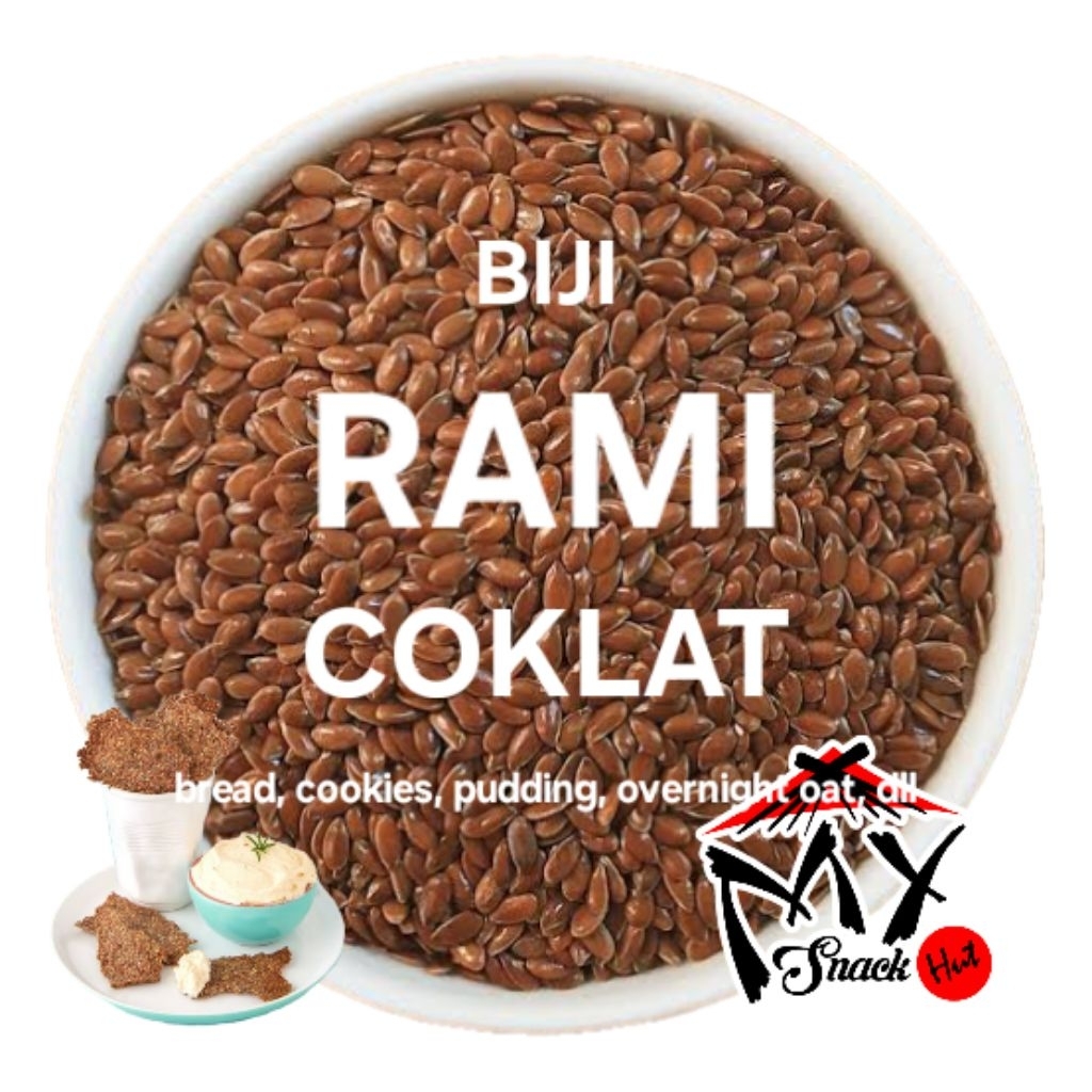 

BIJI RAMI COKLAT 250GR ORGANIC ORGANIK NATURAL BROWN FLAXSEED LINSEED ALSI BEEJ TISI AVISA GINJALU
