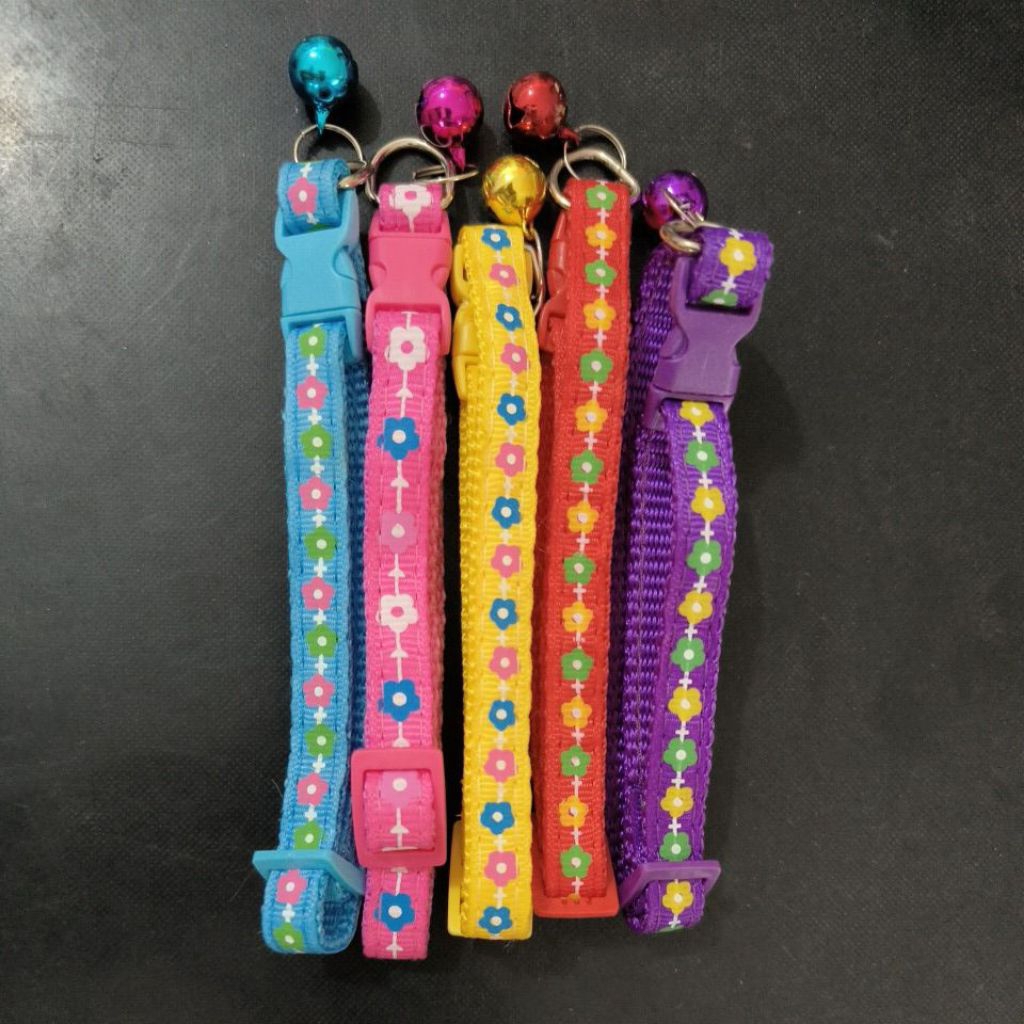 KALUNG LONCENG MOTIF BUNGA WARNA WARNI PINK BIRU BLUE MERAH RED KUNING YELLOW UNGU PURPLE VIOLET BIS