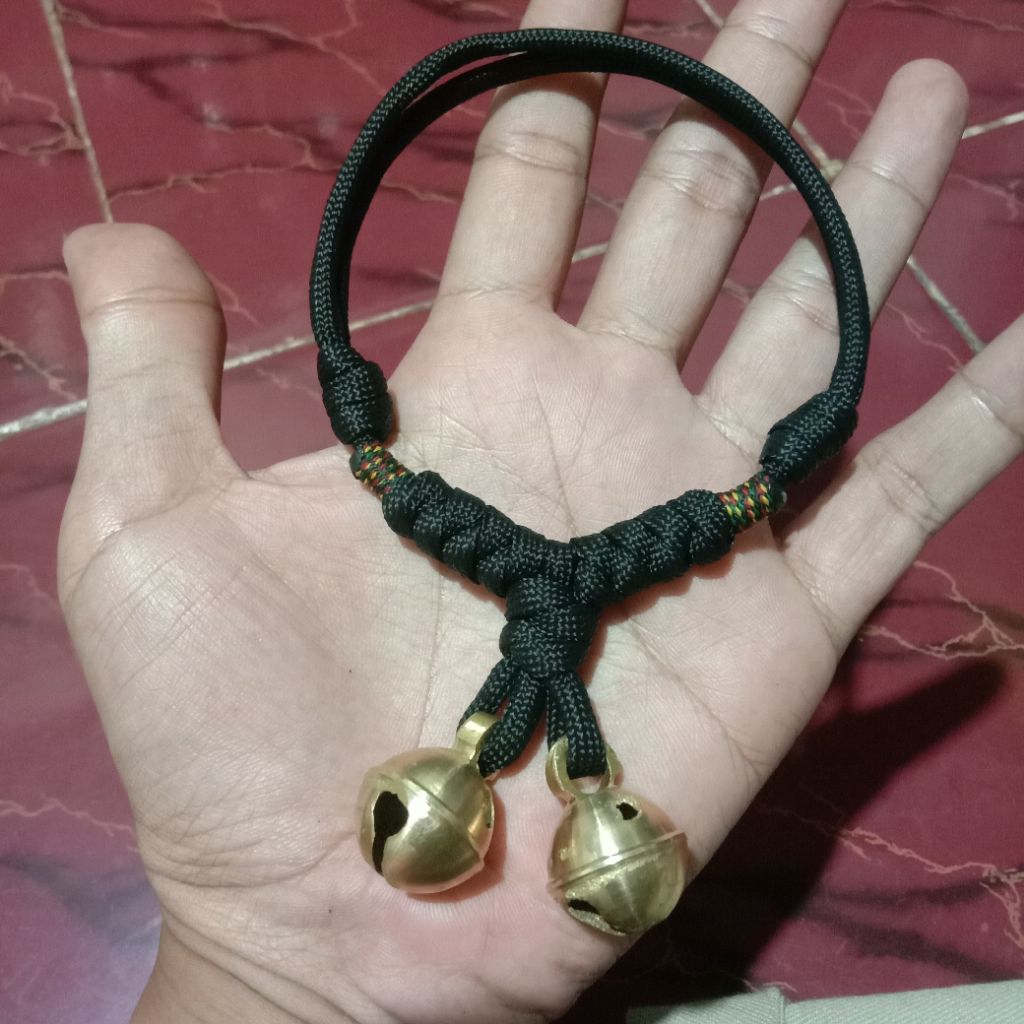 Sellyliavitaliavita Kalung Kambing Mini / Pygmy Goat Lonceng Kuningan Tali Paracord