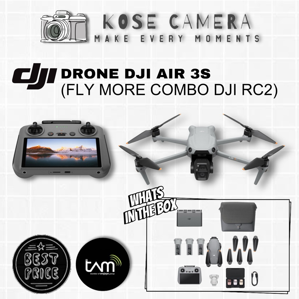 DJI AIR 3S Fly More Combo (DJI RC2) - DJI Camera Drone