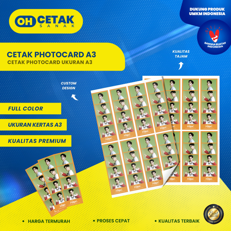 

Cetak Photocard Custom Art Paper 150 gsm / Desain Bebas, Hasil Tajam & Estetik