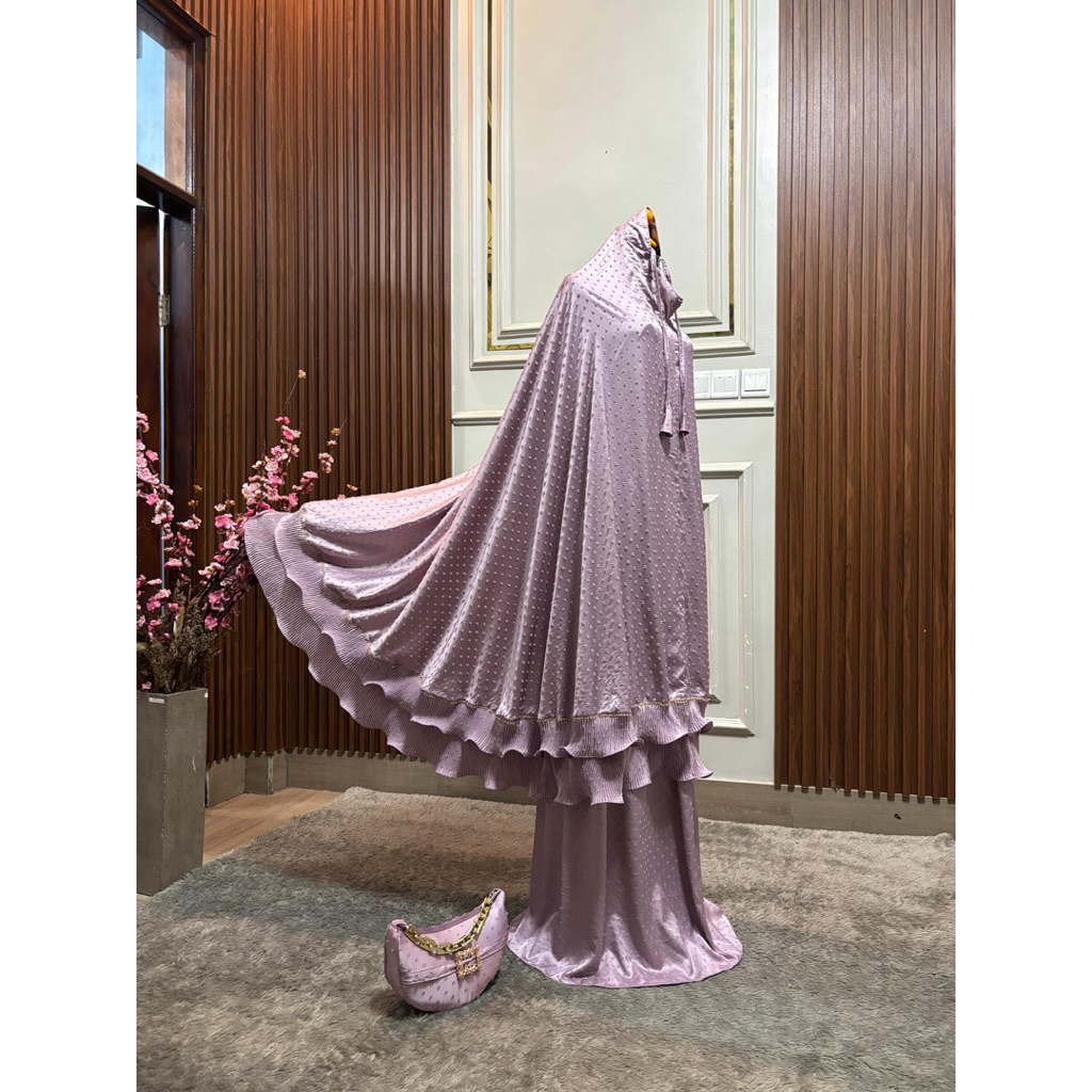 Hawwa | Mukena Dewasa Armani Uragiri Silk Azzura