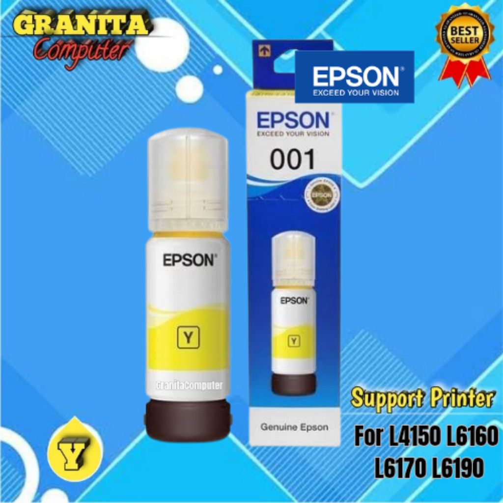 Tinta Epson 001 Yellow Original For Printer L4150,-L4160,-L6160