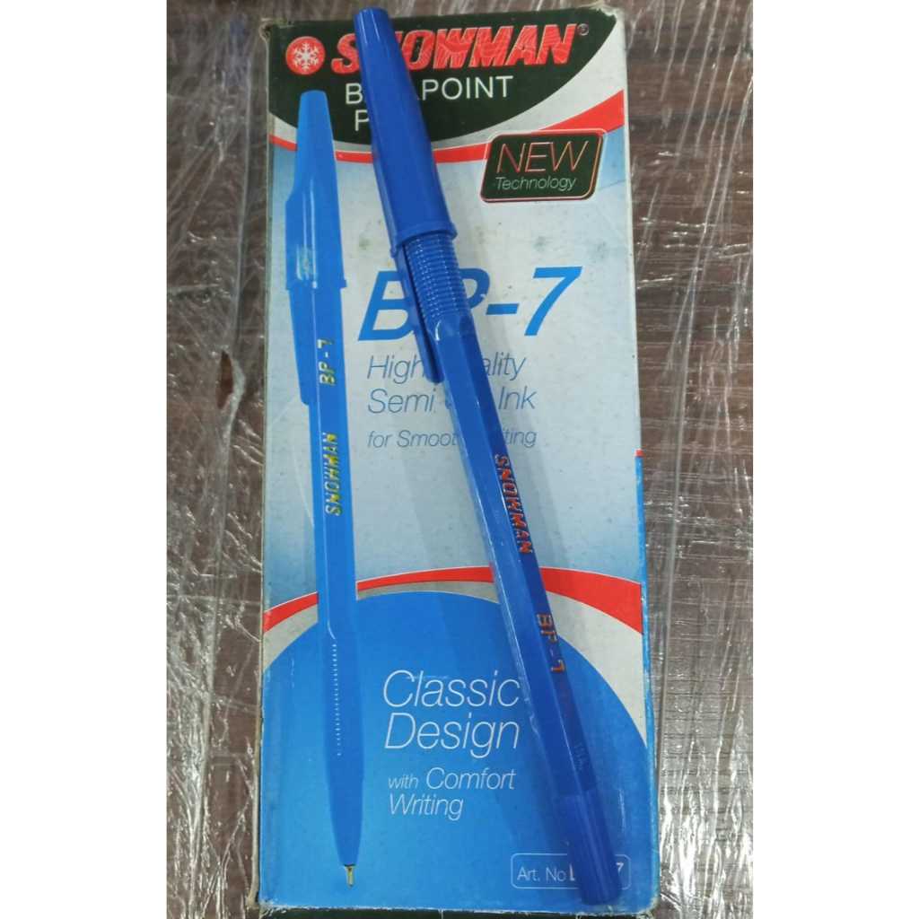 

Bolpen Snowman BP-7 Biru