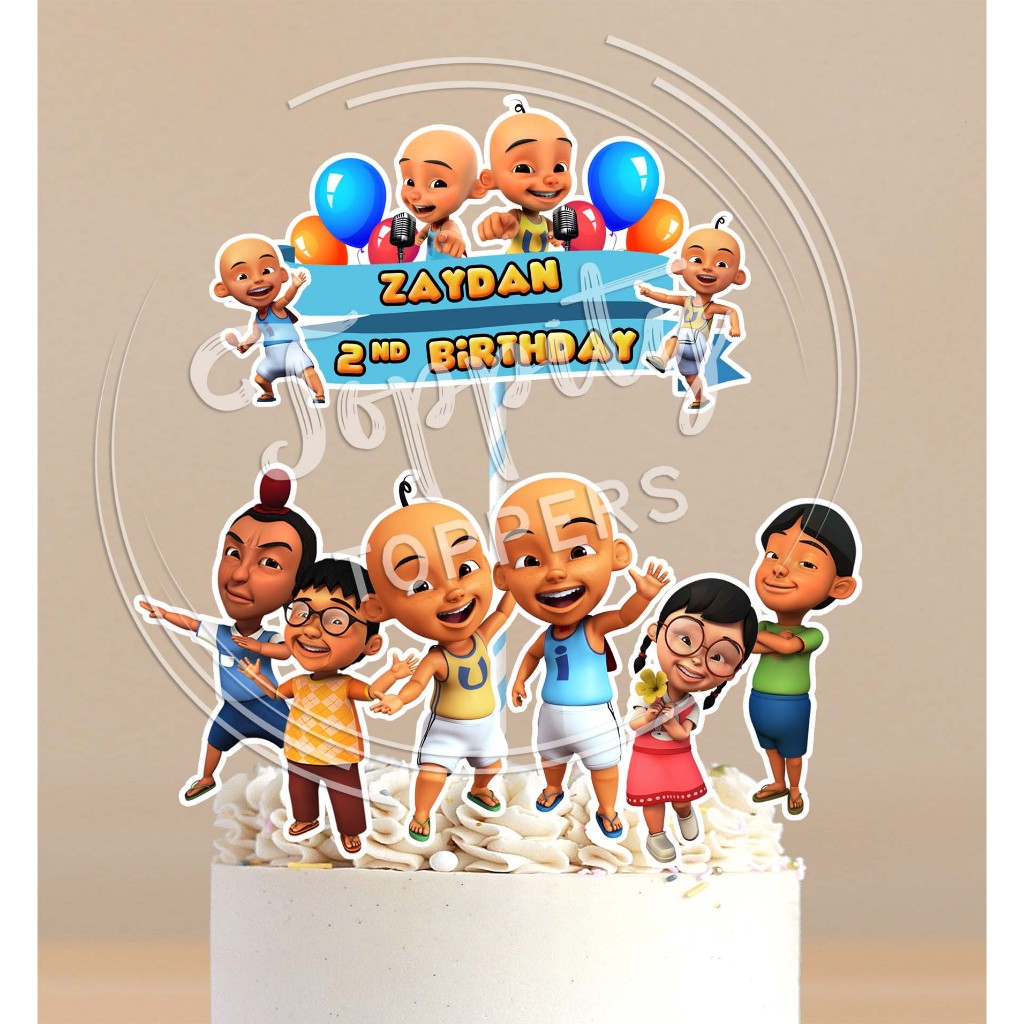 Topper cake kue ulang tahun birthday Upin Ipin