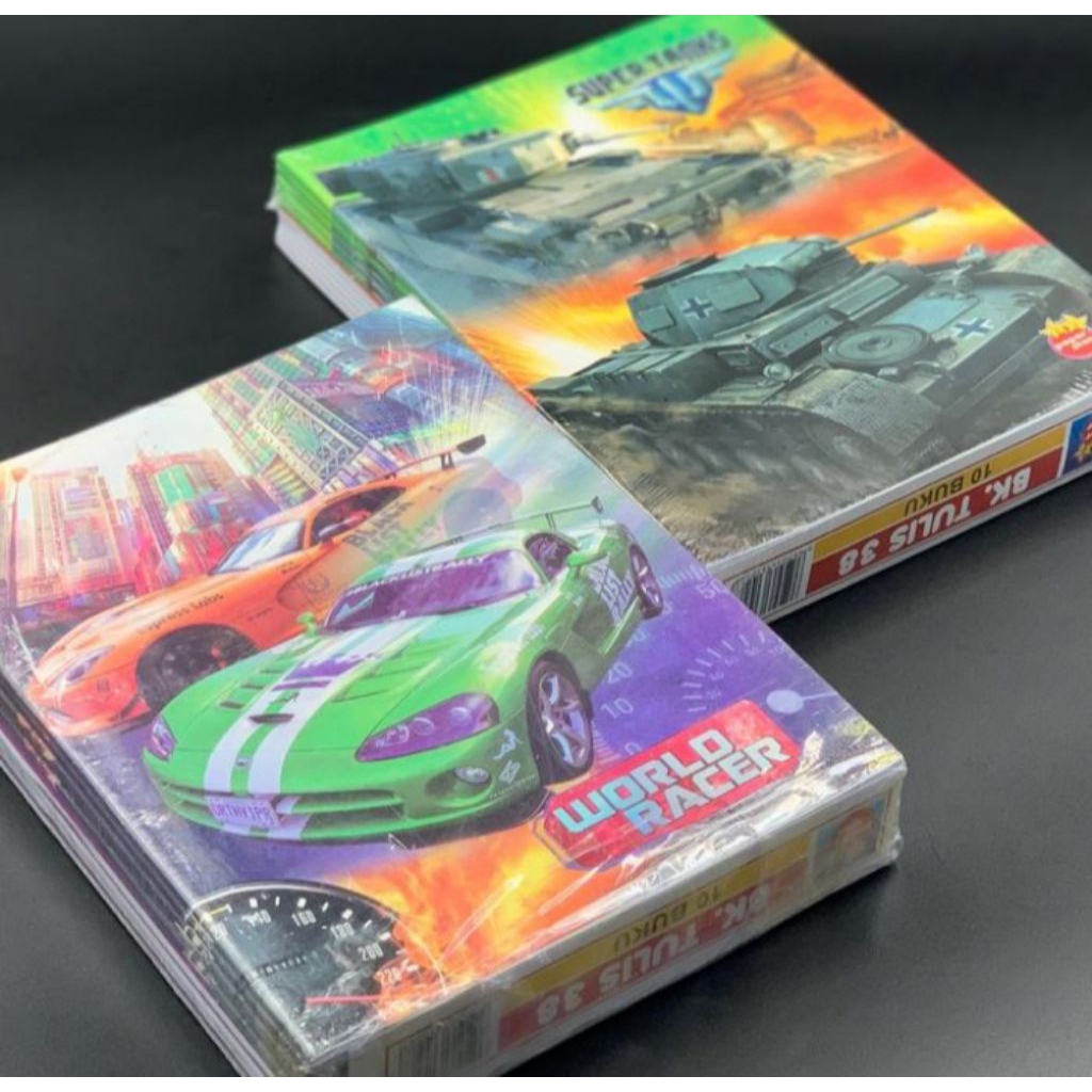 

BUKU TULIS ALLSTAR 36Lembar +BONUS, SpeedRace series isi 10biji