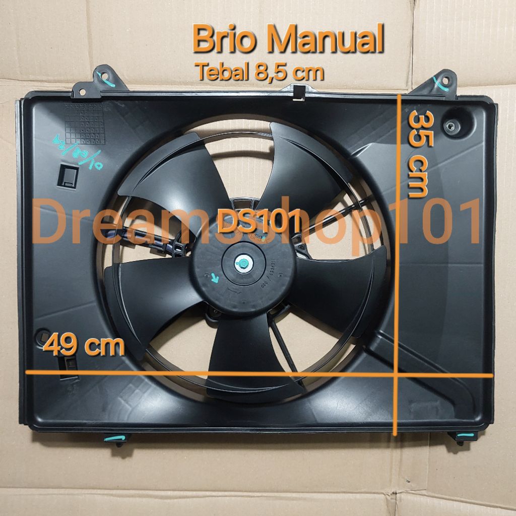 Shroud fan Extra fan motor fan kipas radiator ac honda Brio manual komplitoriginal