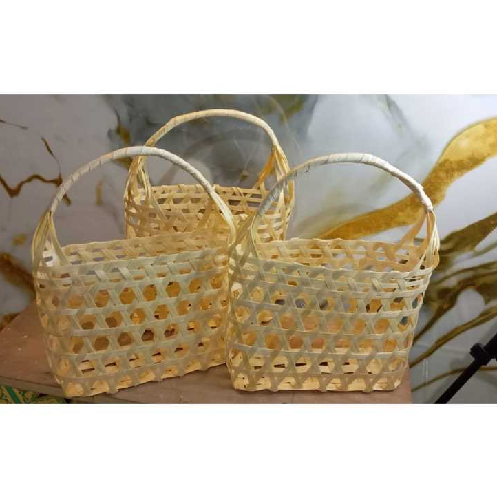 Promo Hampers rotan tas keranjang buah bingkisan souvenir snack Anyaman bambu