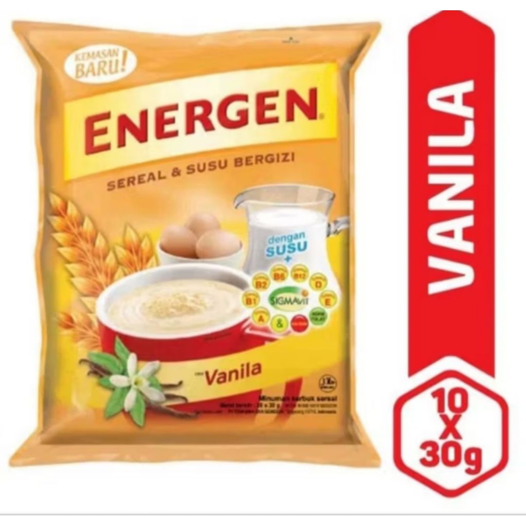 

energen rasa venilla 1 renteng isi 10 32gram