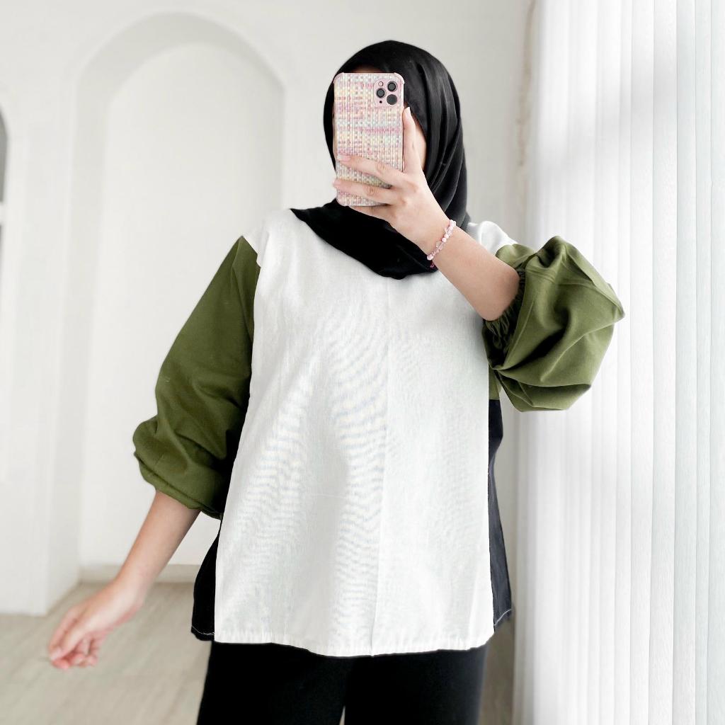 Atasan Blouse Wanita Linen dengan Potongan Longgar YUKKA BLOUSE