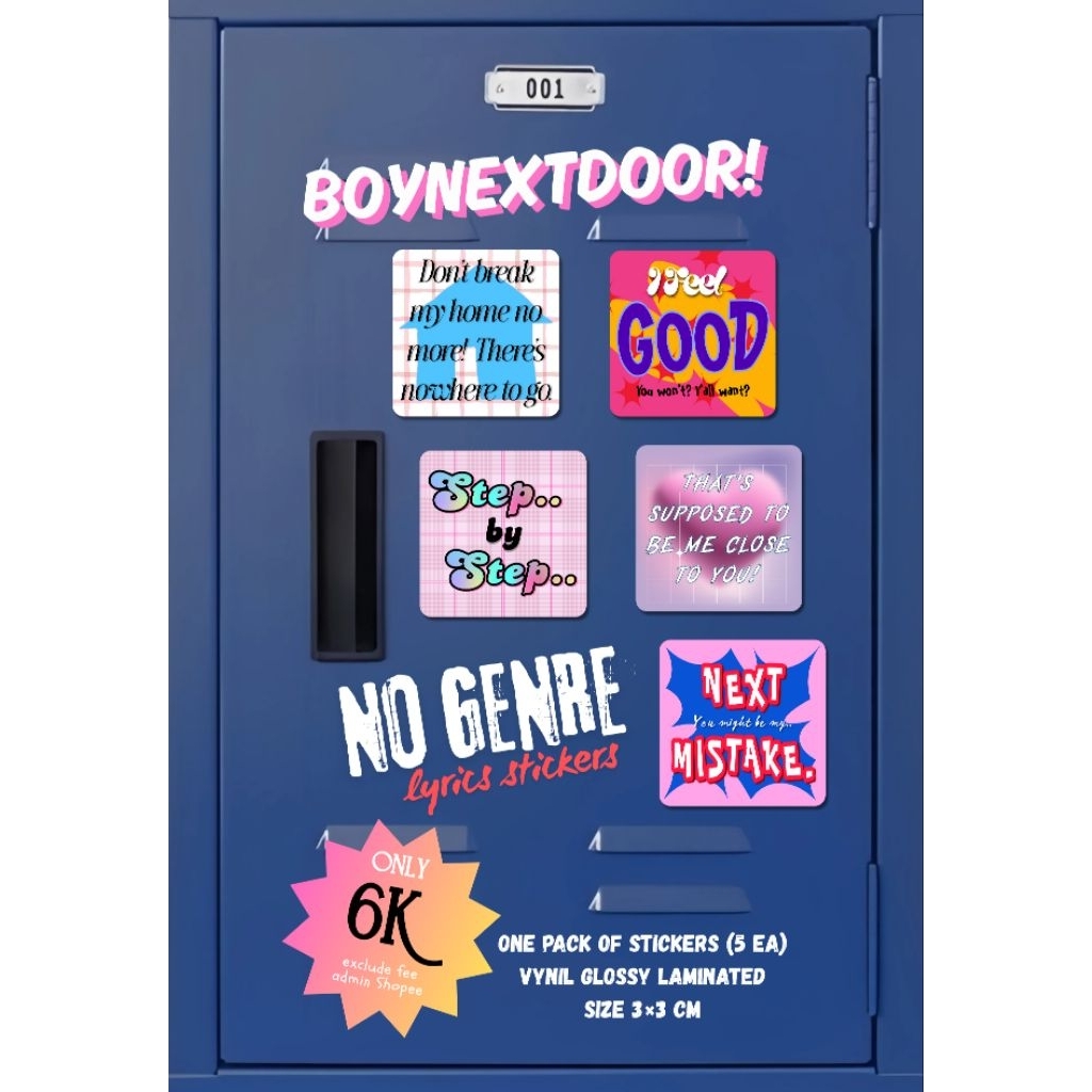

[MIN PURCHASE 10k] BOYNEXTDOOR NO GENRE STICKER PACK FANMADE