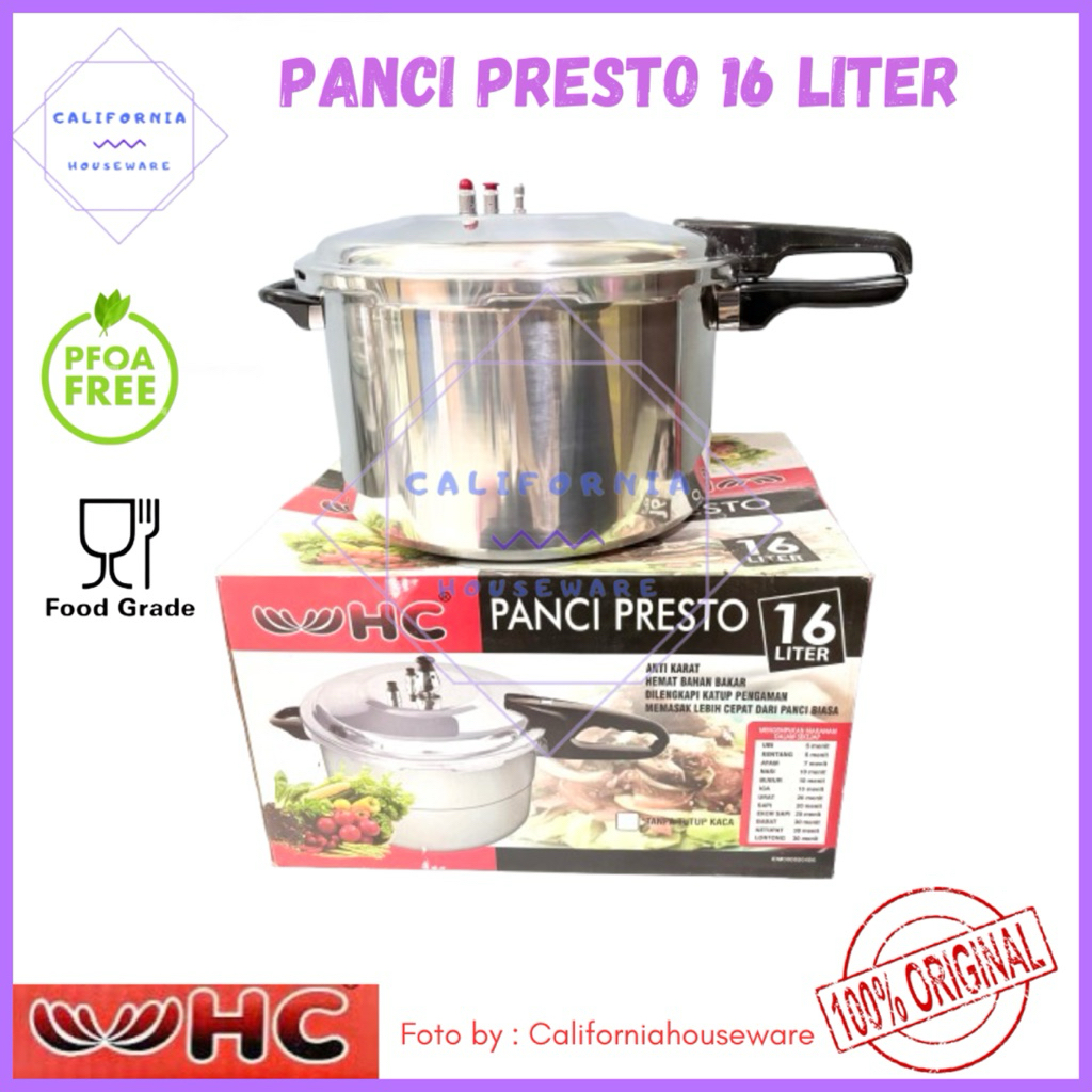 Panci Presto HC 16 Liter /Panci Presto 16 Liter HC/Presto Aluminium HC