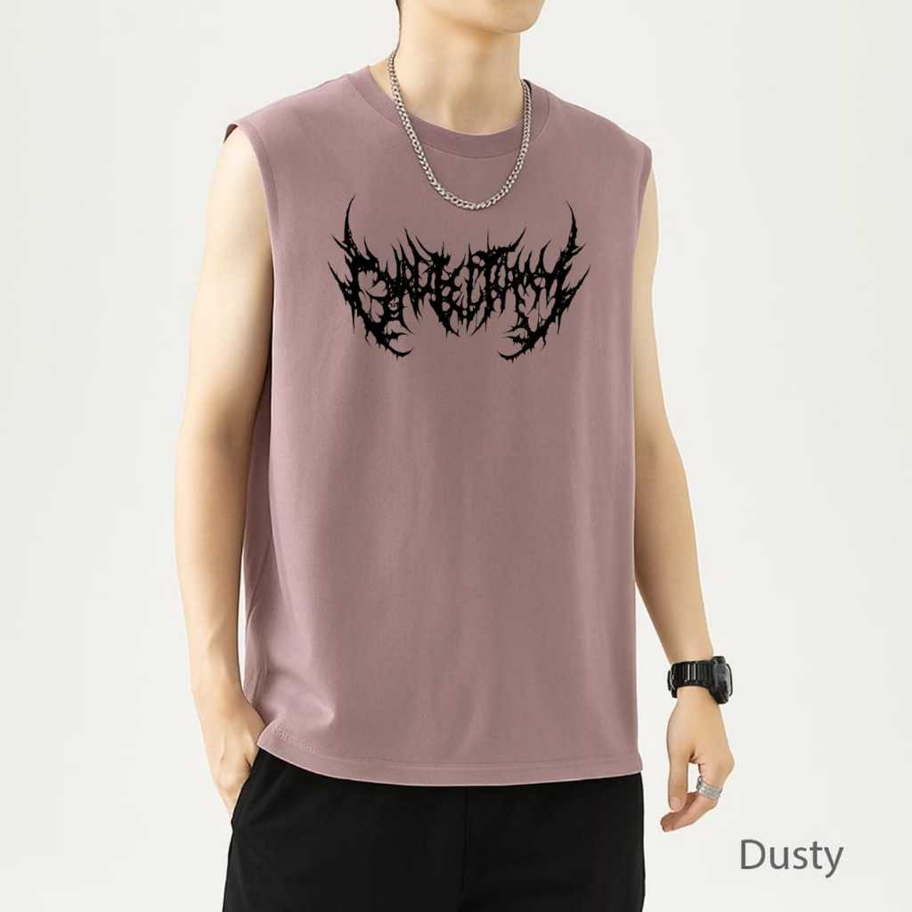 Baju Kaos Singlet Pria Cowok Distro Metal
