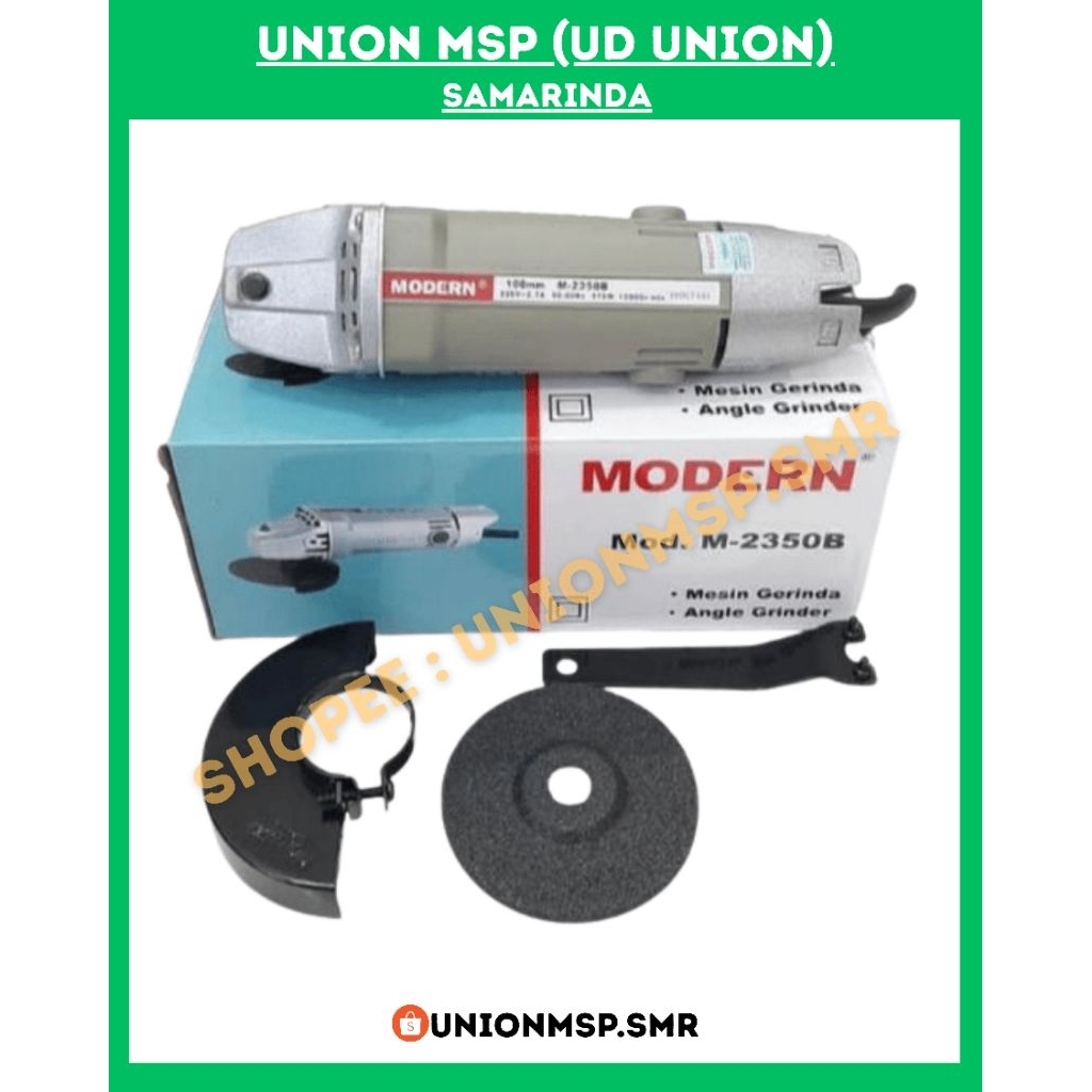MODERN M 2350 B – Gerinda Tangan 4 Inch 580W Mesin Potong Besi Batu Granit Baja Ringan