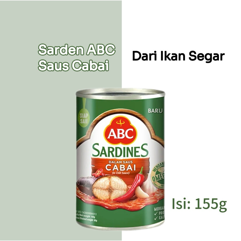 

Sarden ABC Saos Cabai ikan dalam kaleng kemasan 155 g