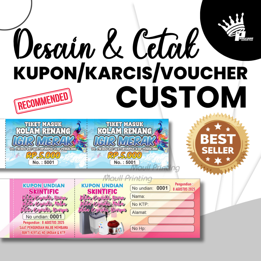 CETAK KUPON UNDIAN / KARCIS PARKIR / KUPON DOORPRIZE