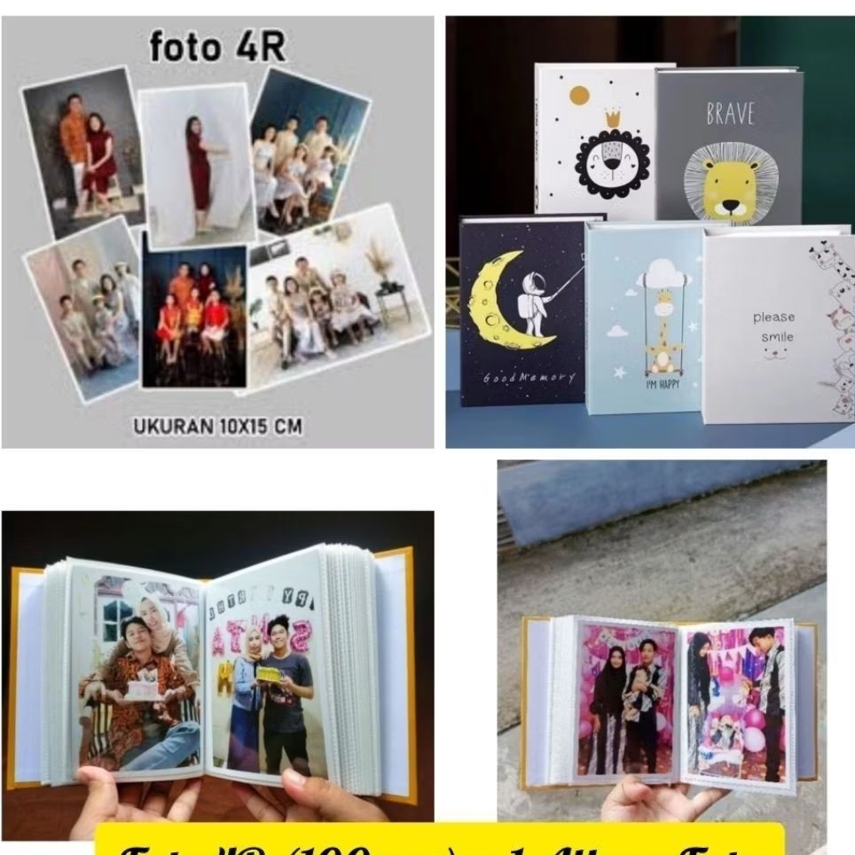 Paket Cetak Foto 4R ( 40 pcs) dan 1 Album foto