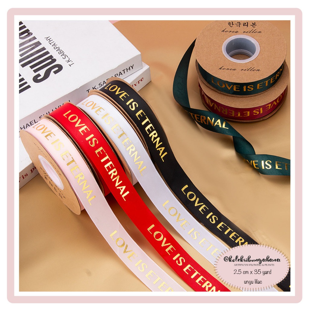 

pita grossgrain premium kado buket bunga per roll