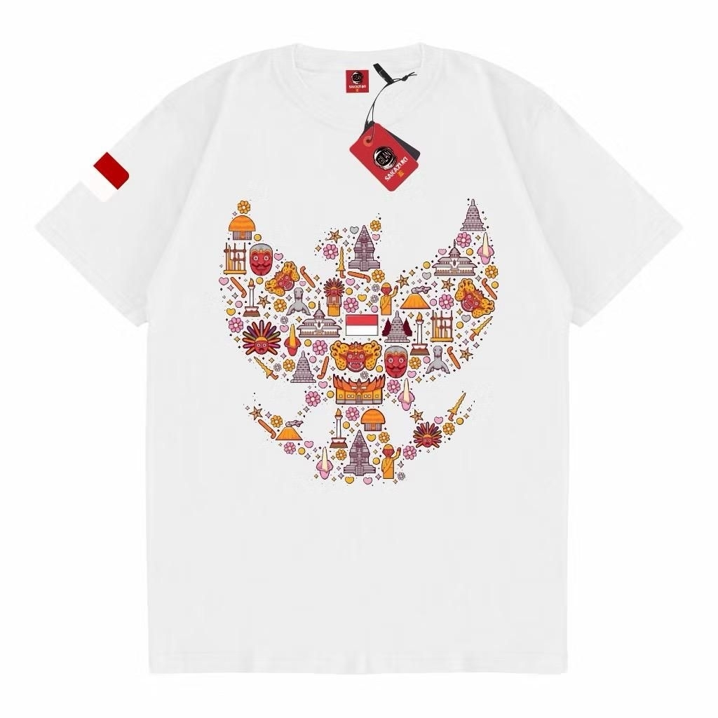 ￼Kaos Kemerdekaan Indonesia/Kaos Merdeka/Kaos Peta Indonesia/Kaos 17 Agustus Garuda Jakarta