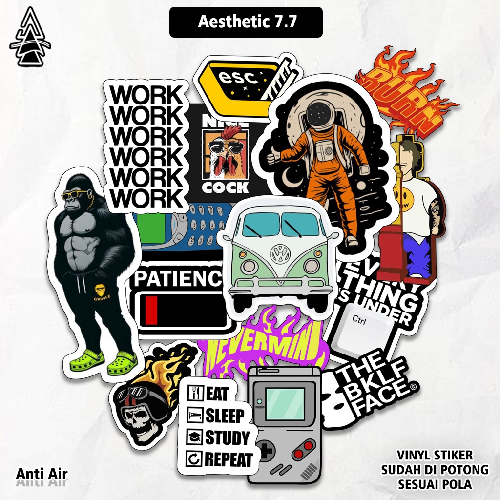 

Sticker Pack Aesthetic Anti Air Vinyl Hypebeast Premium Paper Sudah DI Cutting Sesua Pola