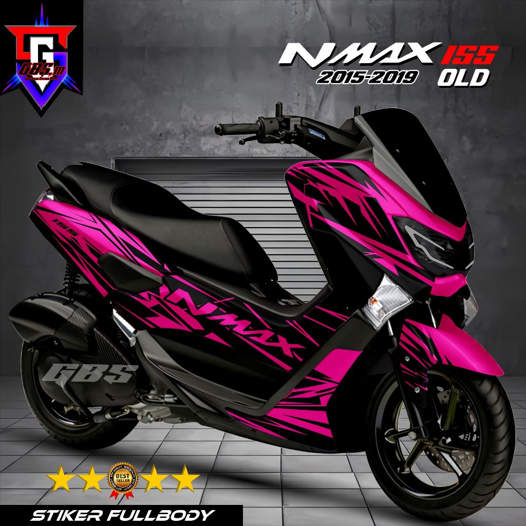 Stiker Motor Decal Sticker Motor Yamaha Nmax 155 Old Fullbody Stiker Nmax 2016 - 2019 Motip List Grt