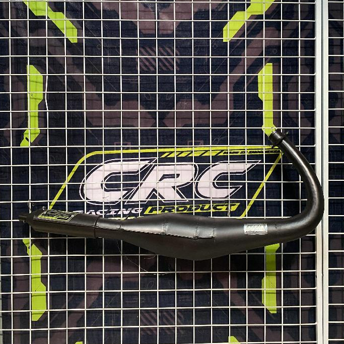 KNALPOT RACING CRC RX KING  KOLONG 3V3 PLIPIT SEMI GARAPAN HITAM DOFF