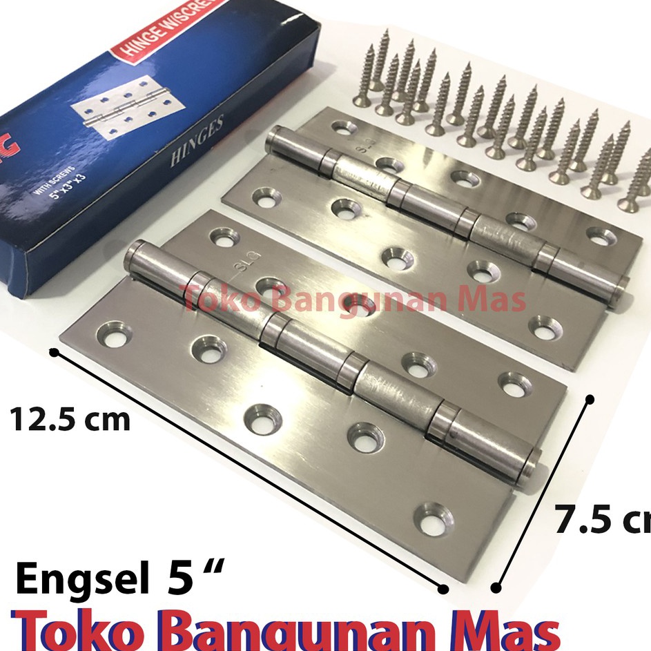 Terjangkau  Engsel Tebal SOLIGEN 5 Stainless ENGSEL JENDELA PINTU 5 INCH ENGSEL BERKUALITAS