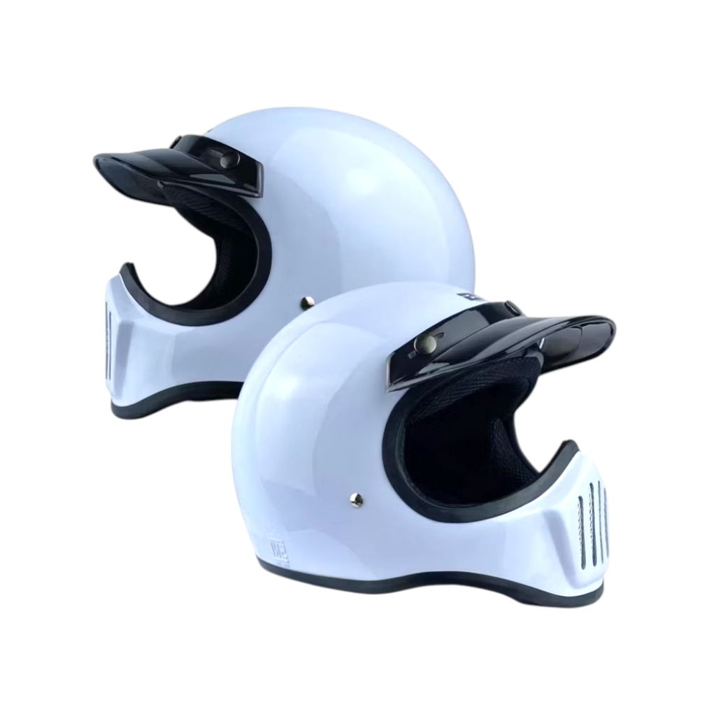 HELM FULL FACE JS CAKIL RETRO||SNI PRIA WANITA HELM SEPEDA MOTOR