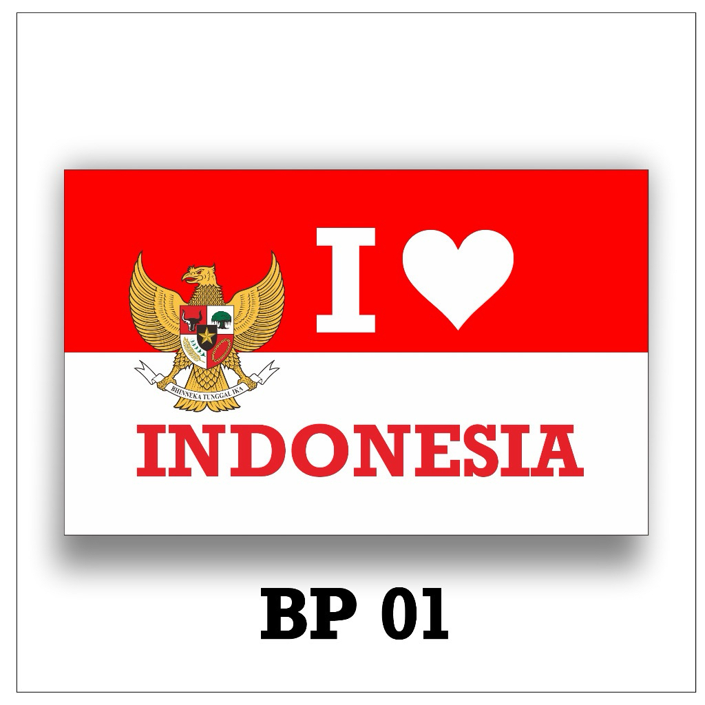 

Stiker Bendera Merah Putih Stiker pipi Bahan Stiker Chromo 1 pcs