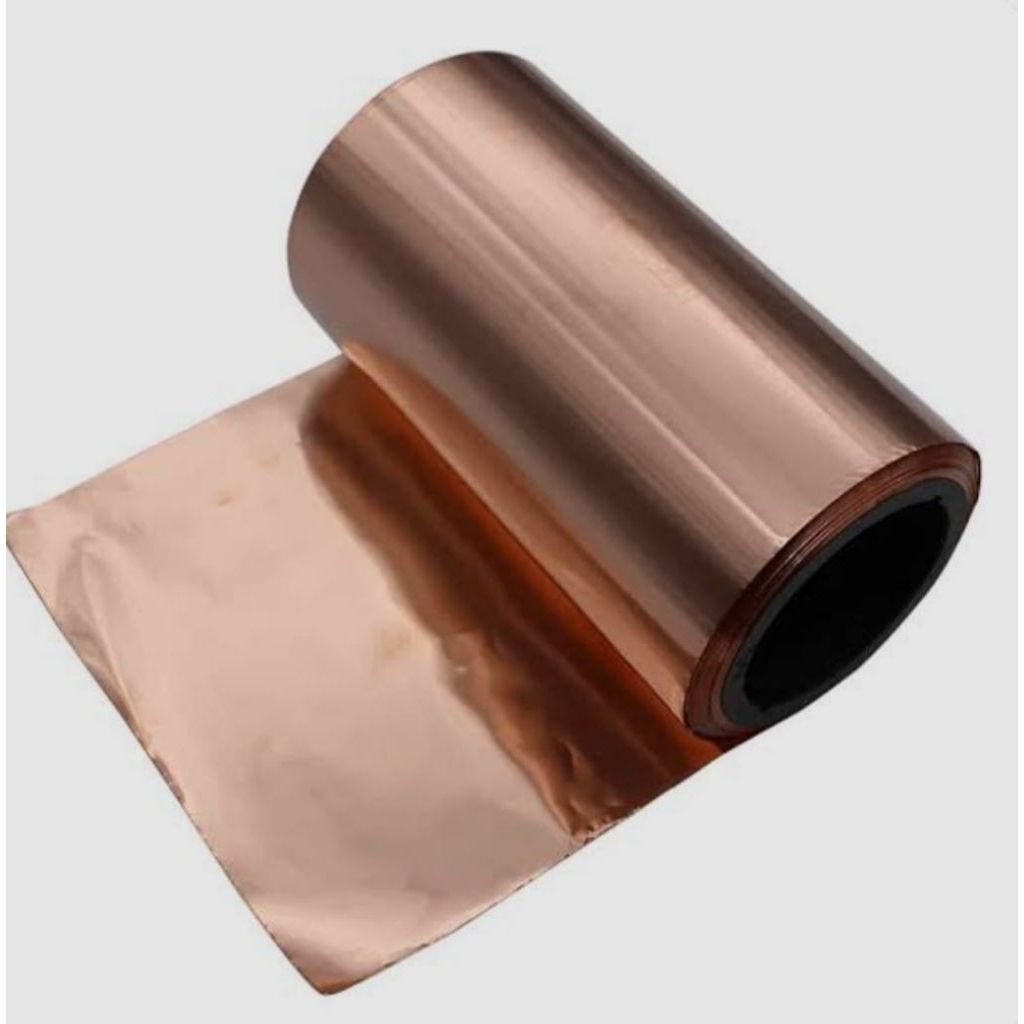 Plat tembaga murni tipis 0.01mm x 300mm x 1000mm tembaga import