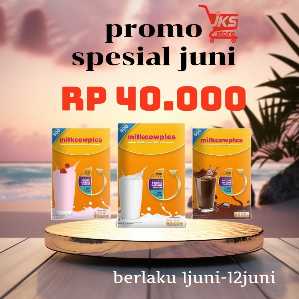 

(Promo) MilkcowPles fullcream, coklat dan stroberi susu gemuk plus tinggi badan 500gr