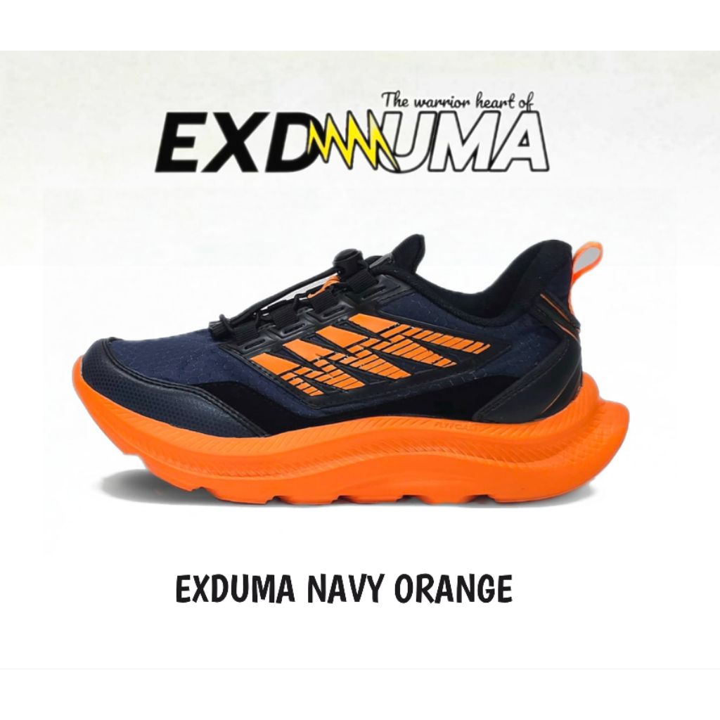 SEPATU RUNNING EXDUMA NAVY ORANGE 2025 ORI