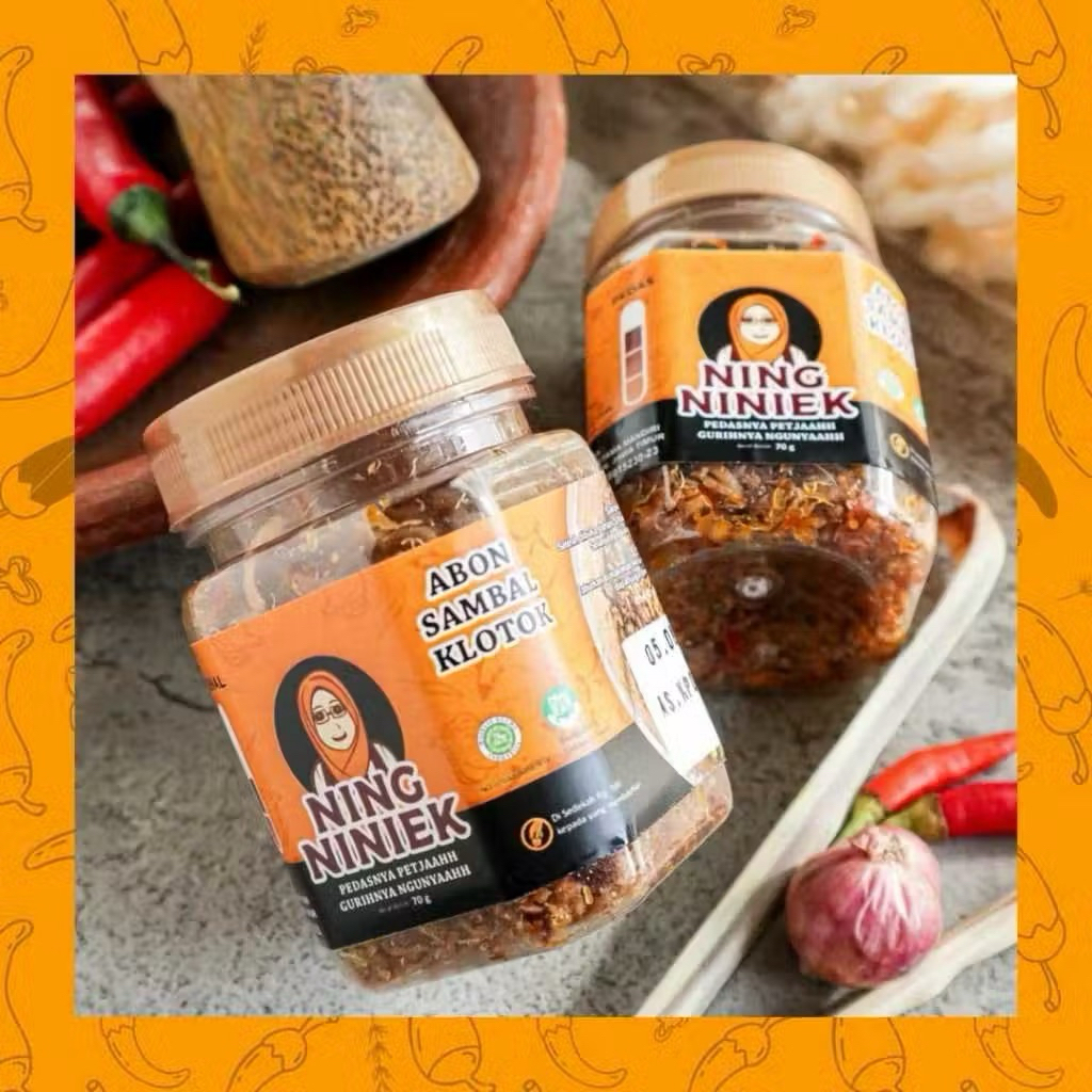 

Abon sambal klotok ning niniek/abon klotok/abon ikan klotok/abon klotok peda/abon ikan klotok peda/oleh-oleh khas surabaya/abon sambal ikan klotok peda ning niniek