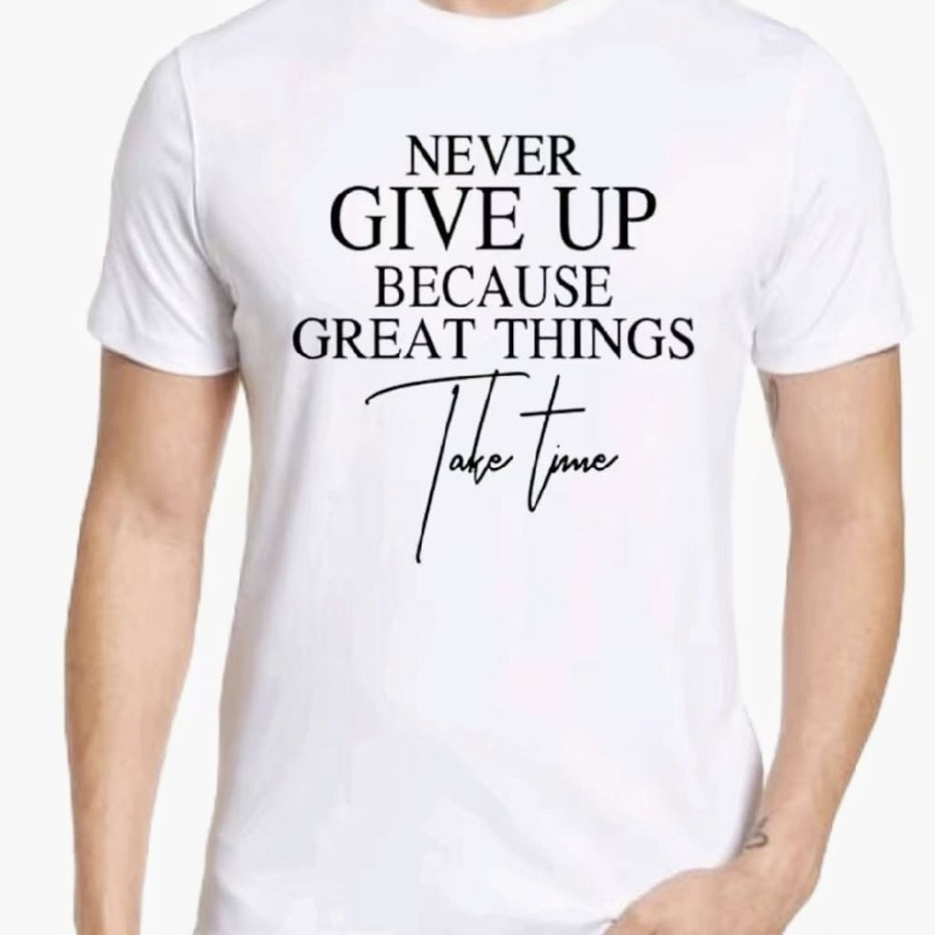 kaos oblong pria motif sablon pakai mesin/DTF allsize