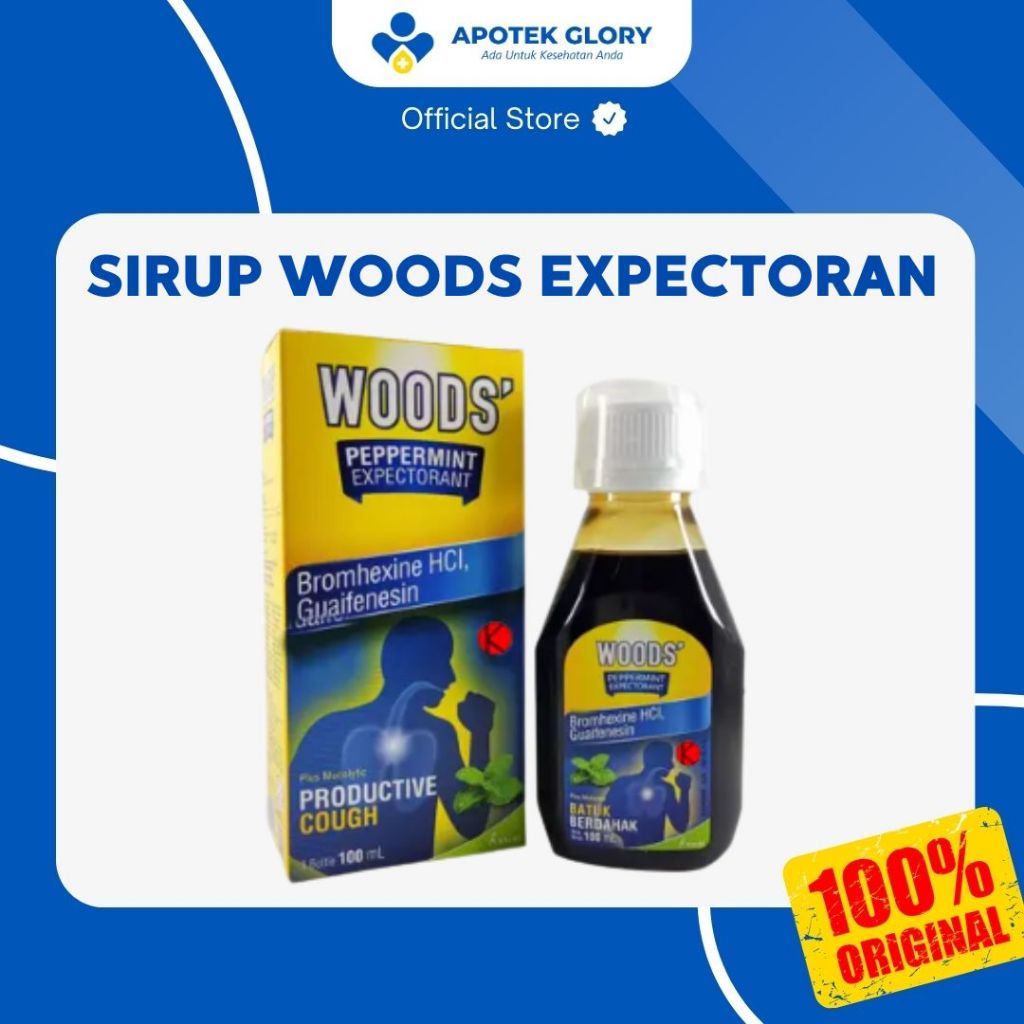 

SIRUP WOODS EXPECTORAN OBAT BATUK BERDAHAK 100ML, 60ML