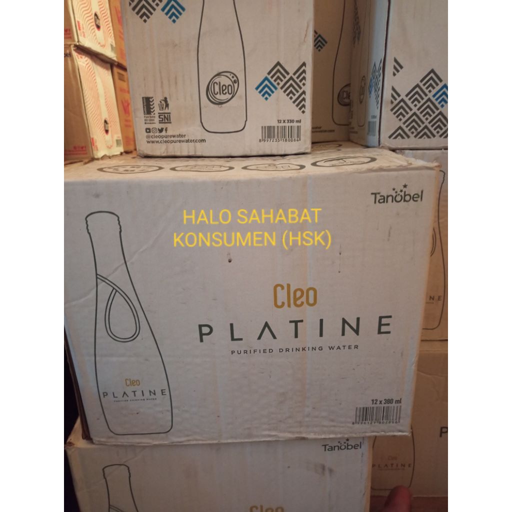 

CLEO PLATINE PURIFED WATER DAN CLEO PLATINE SPARKLING ISI 380 ML KEMASAN KACA (1KOTAK ISI 12 BOTOL)