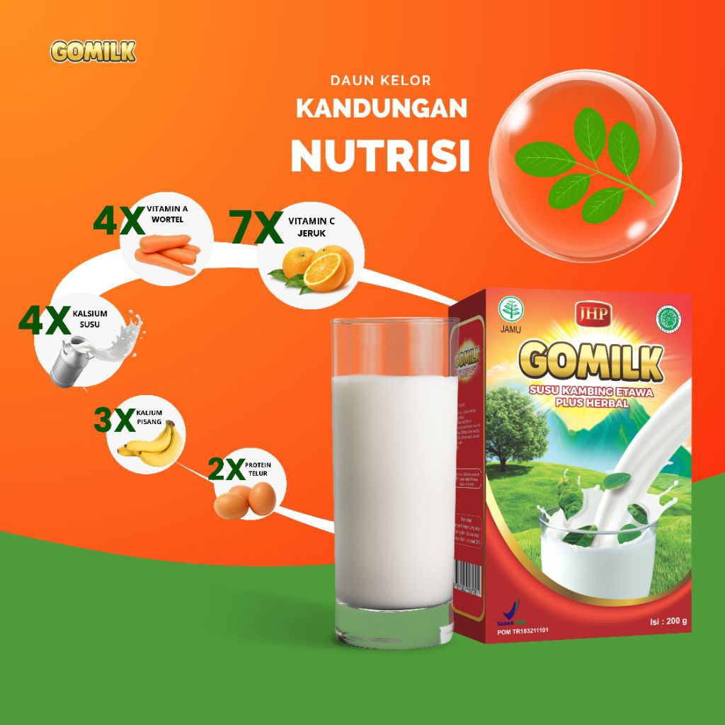 

Gomilk Susu Kambing Etawa Plus Herbal 200gr