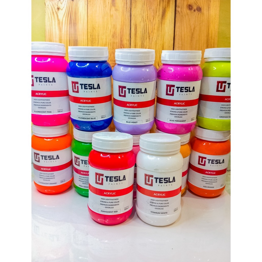

KODE Q25K Cat Acrylic Tesla Paints 5ml 55 Warna ready Cat Akrilik Tesla Paint