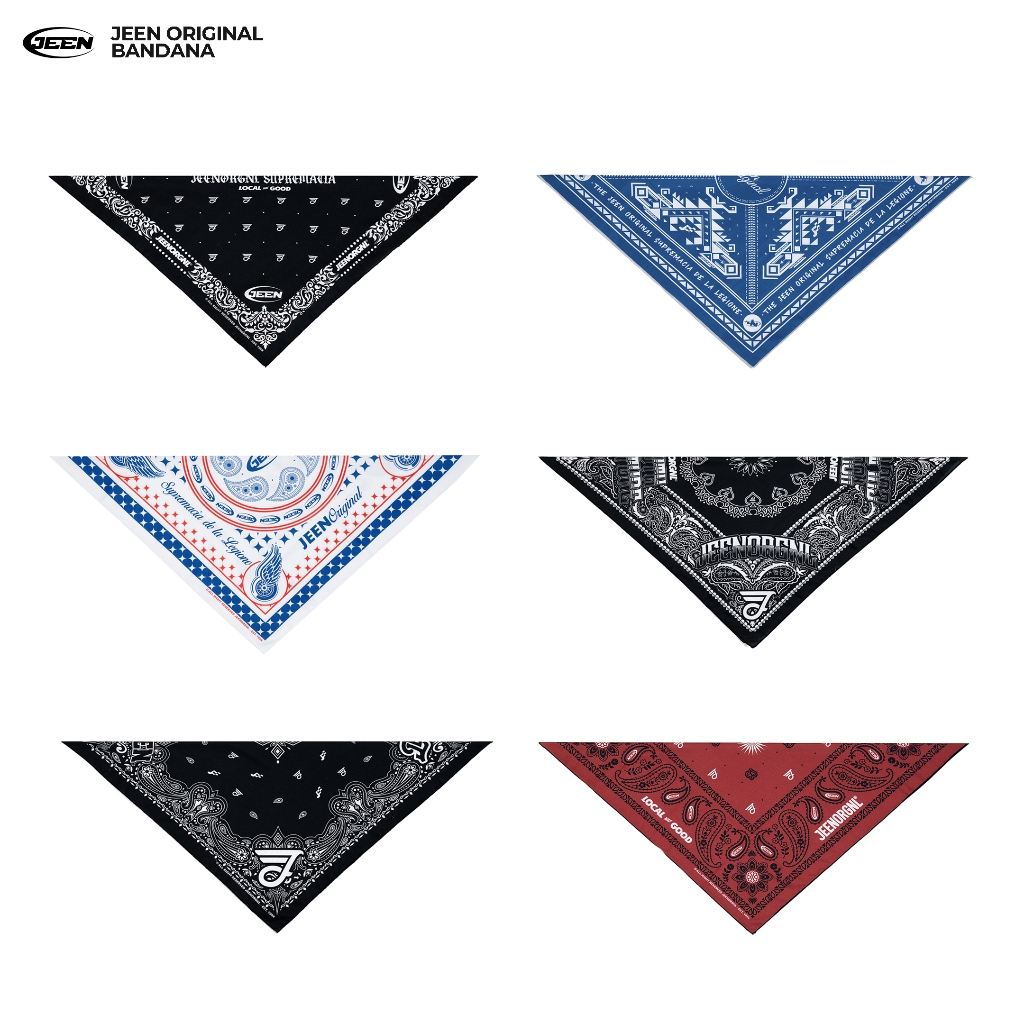 Slayer Bandana -  Syal Motif Paisley - Slayer Pria Wanita - Slayer Jeen Original