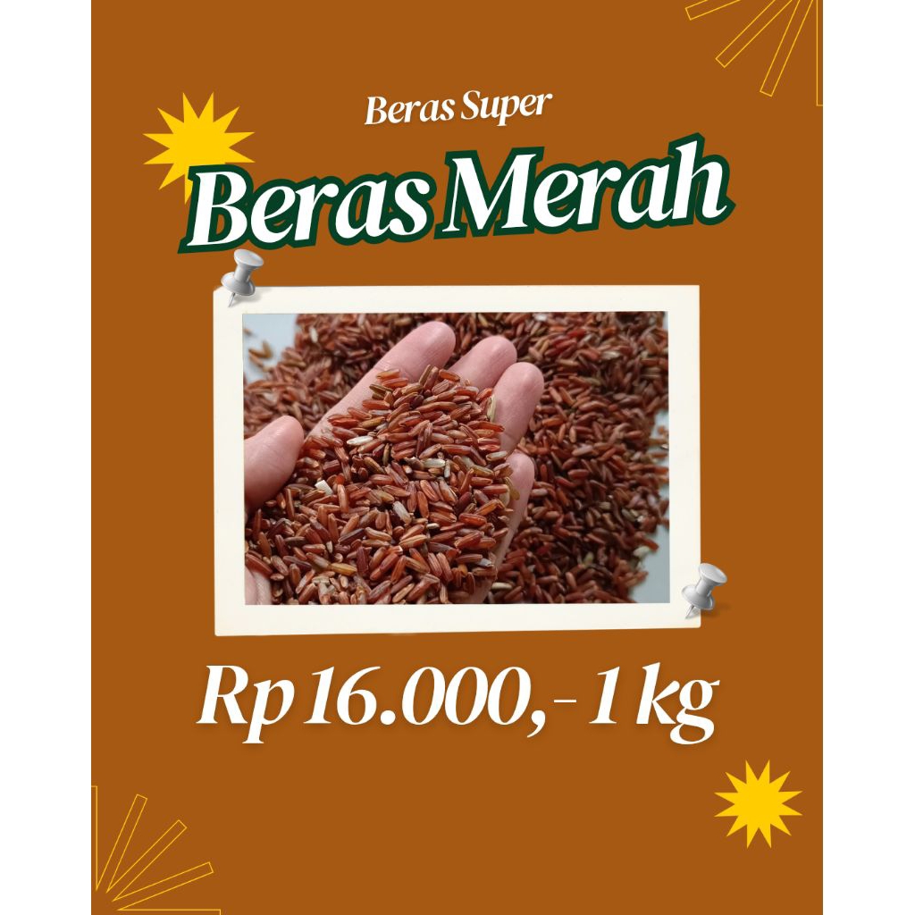 

BERAS MERAH PULEN BERKUALITAS / Beras Diabetes / kemasan 1 kg /1000gram