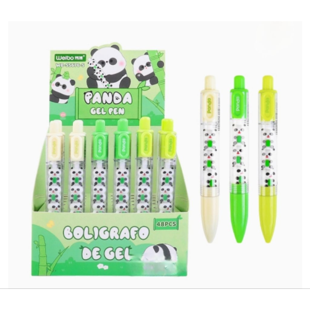 

Weibo - Pena Gel Press Karakter Panda 0.5mm wb-55676-5 / Pena Lucu Weibo Panda wb5567-5