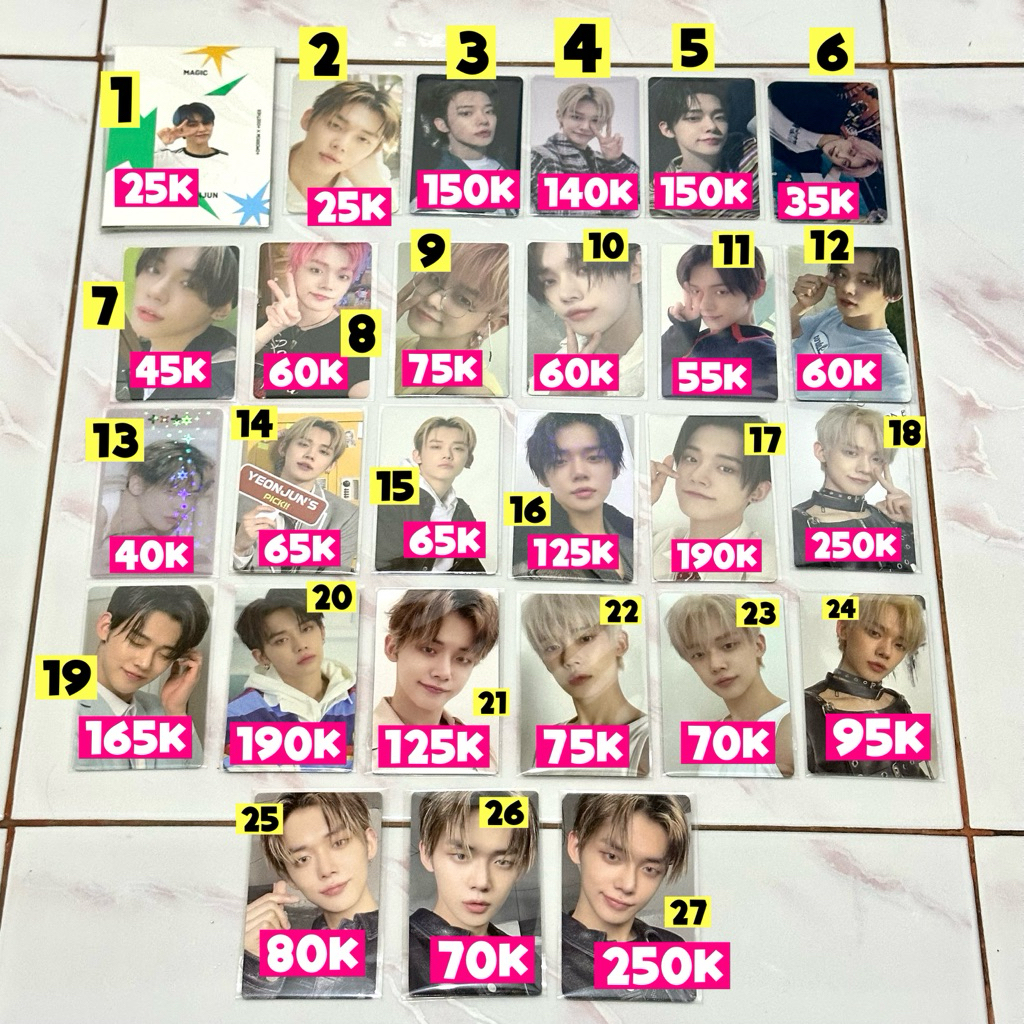 OFFICIAL PHOTOCARD YEONJUN TXT PC ALBUM blue hour fight escape together lamaran japan chaotic wonder