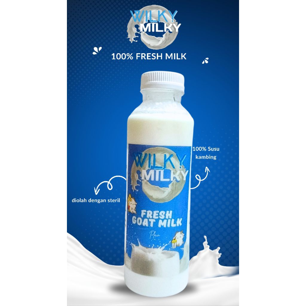 

SUSU KAMBING MURNI SEGAR 250ML PASTEURISASI || WILKY MILKY