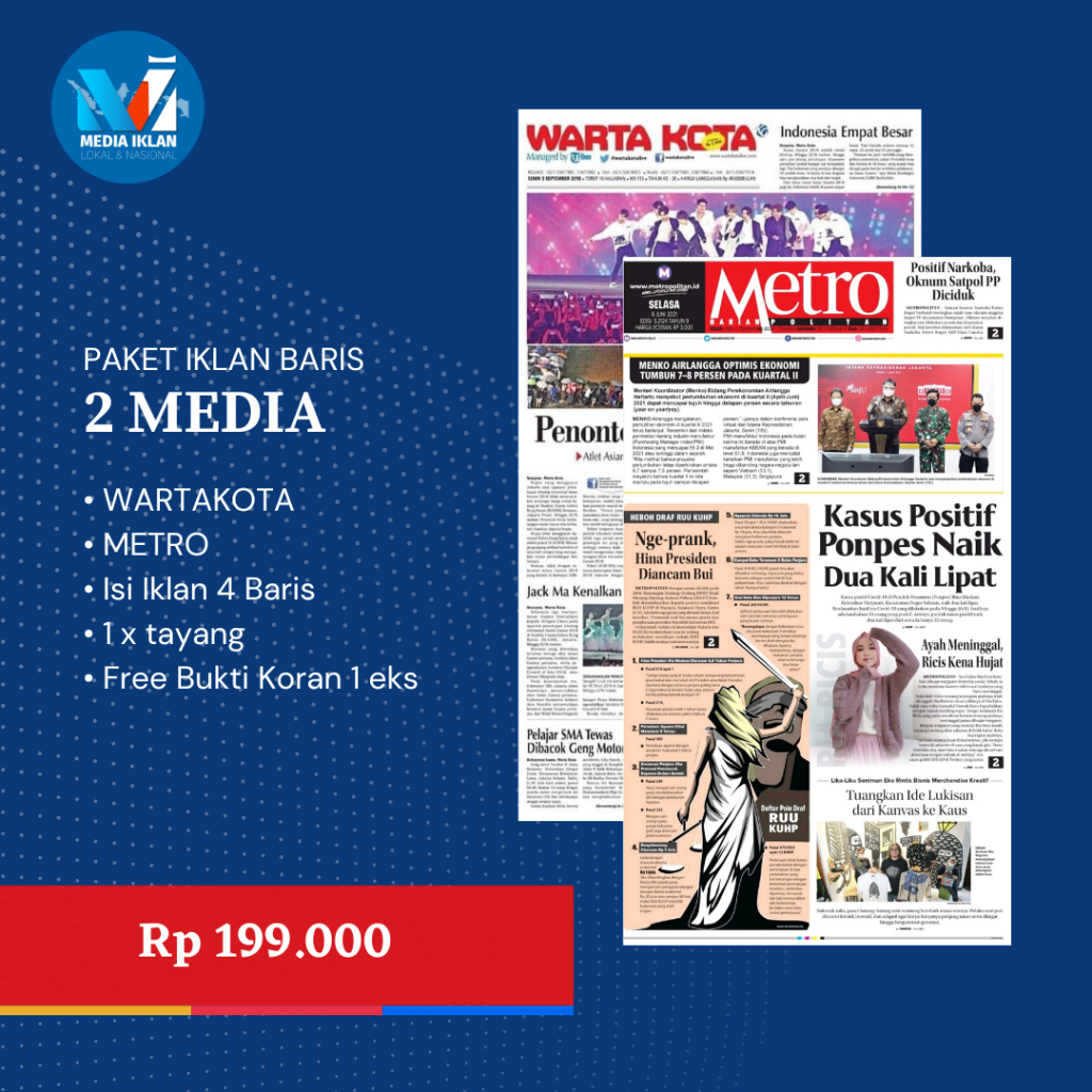 IKLAN KORAN KEHILANGAN BPKB STNK AJB SHM PAKET 2 MEDIA