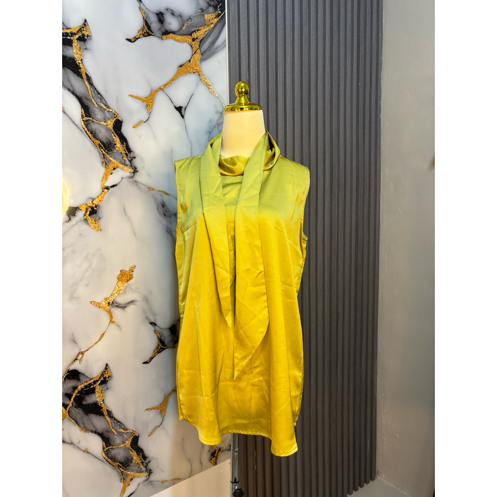 ATASAN BLOUSE TALI LEHER