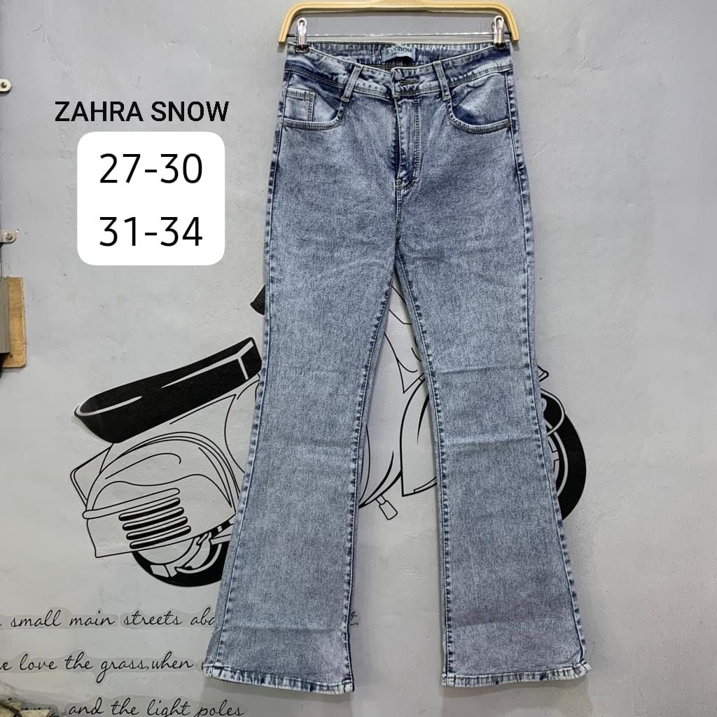 celana wanita model cutbray snow blue zahra Evodom Jeans