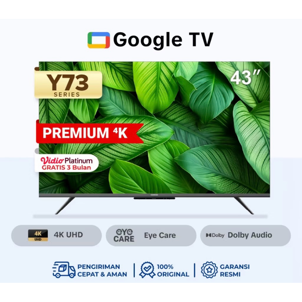 (preloved) coocaa TV 43 Inch - googleTV